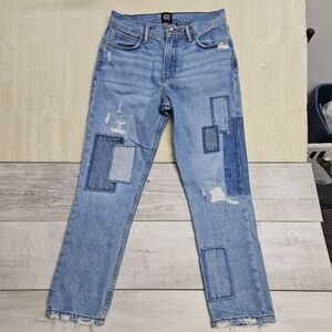 BDG Jeans Mens 29x30 Dad Slim Taper Fit Patchwork Y2K Distressed